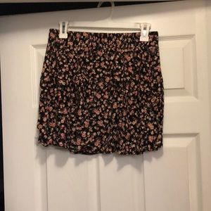 Pink Floral Skater Skirt